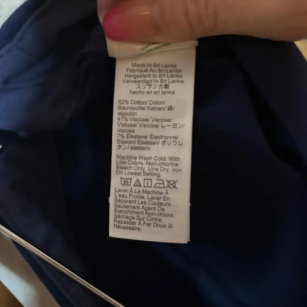 NWT J.Crew Factory Kelsey Navy High Rise Cropped Flare Pants Size 14